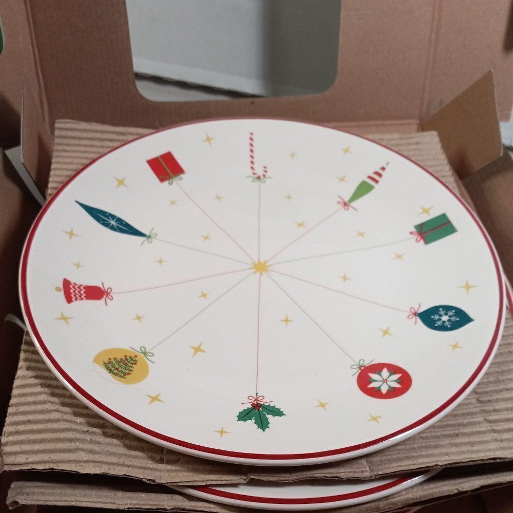 Martha Stewart Winter Jubilee  4 Dessert Plates Cottage core kitsch